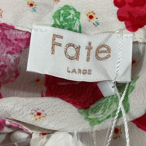 FATE The Alessandro Floral Blouse Long Sleeve Size Large NEW - Picture 10 of 16